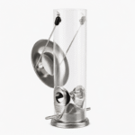 Hanging Easy Refill Seed Bird Feeder, Metal/Plastic Silver Clear Tube 31cm - Image 8