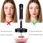 Electric Make up Brush Cleaner Dryer Set Machine Cosmetic Auto Clean Quick Dry - Black - Image 6
